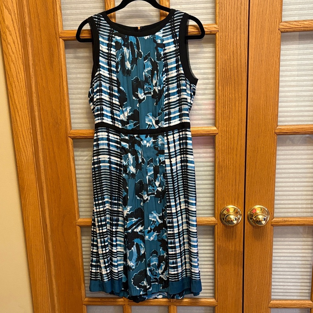 EUC Adrianna Papell Multi Patterned Midi Dress